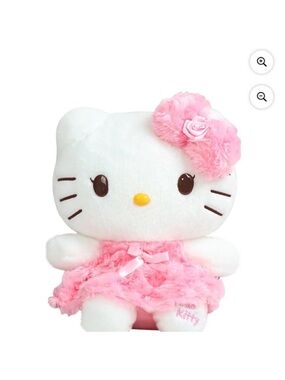 Hello Kitty Plush Doll in White with Pink Dress & Bow